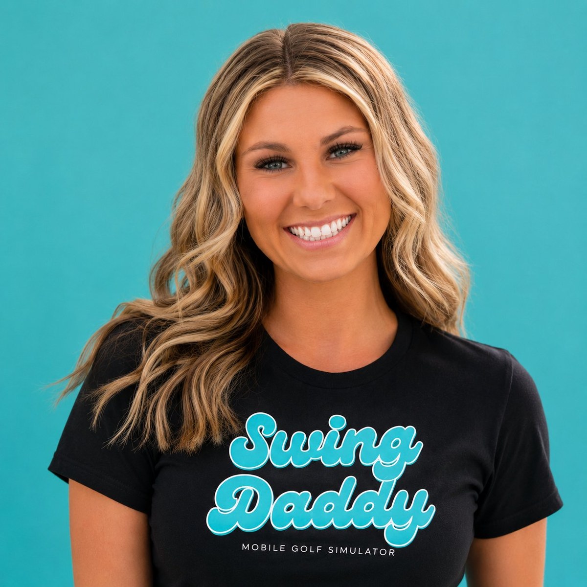 Jaycee Knight, owner of Swing Daddy Mobile Golf Simulator